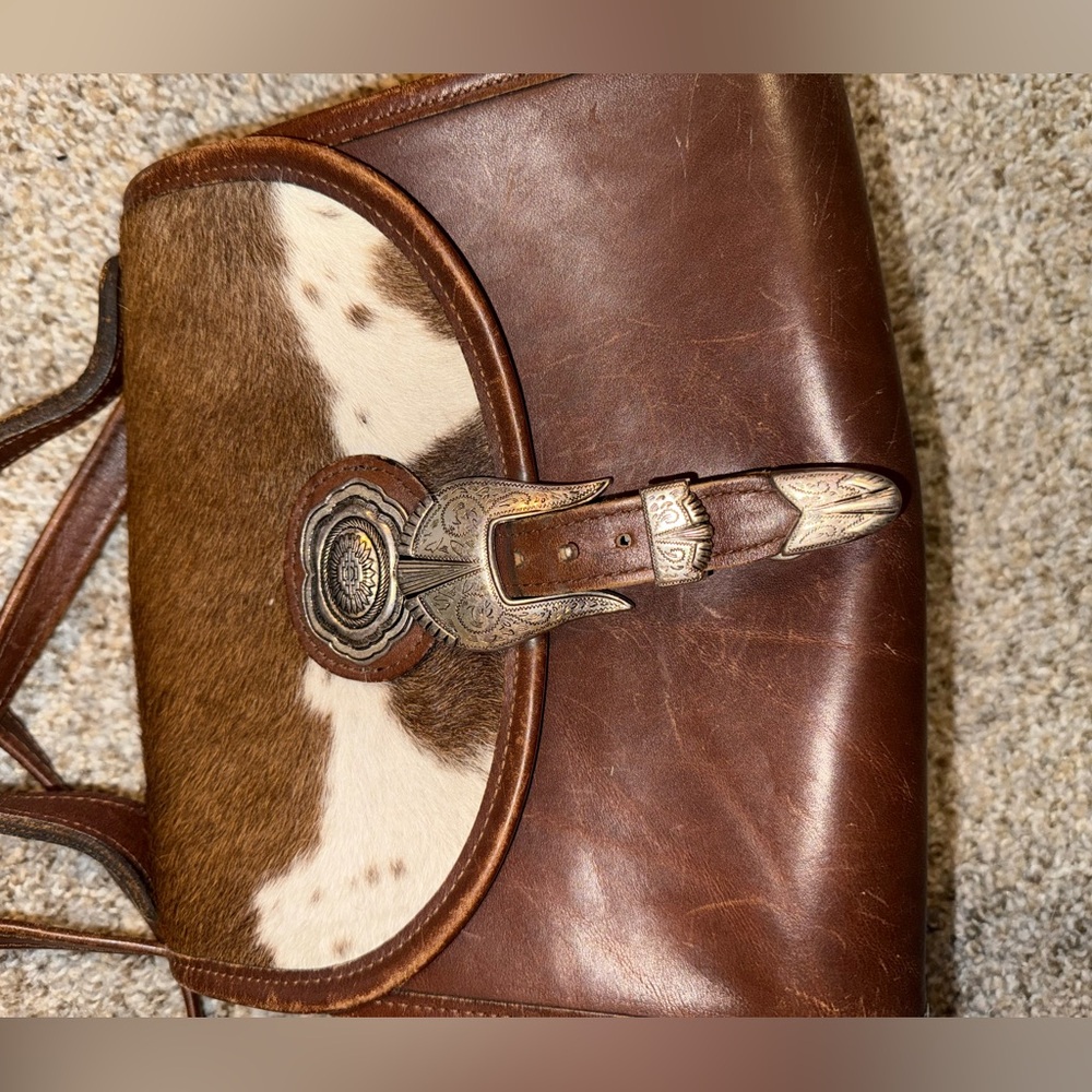 Vintage western belt buckle leather purse - Picture 9 of 10